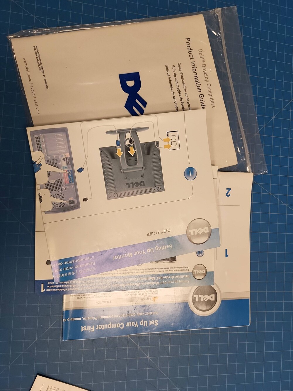 Dell Desktop Computer Product Information Guide Monitor Setup Manuals DCTR DHS